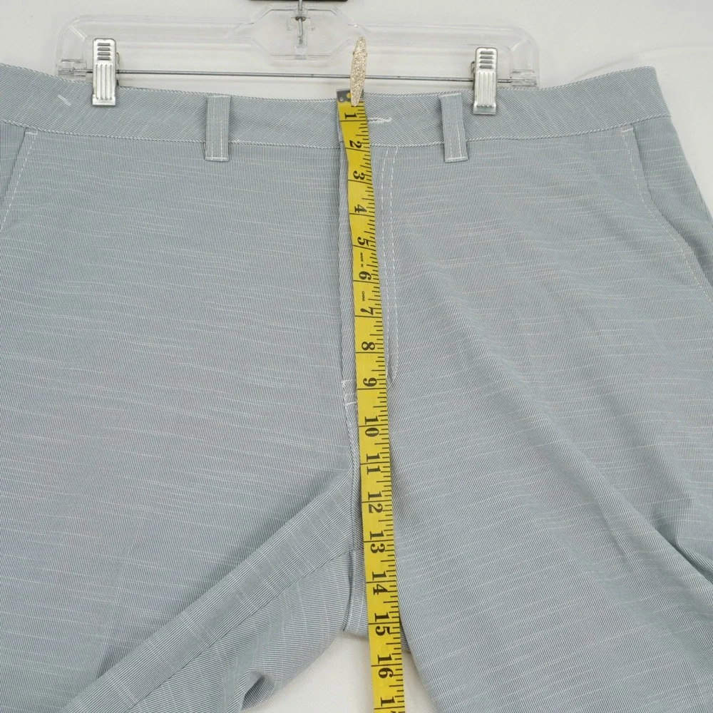TravisMathew Mens 38 Blue White Striped‎ Golf Performance Shorts Stretch